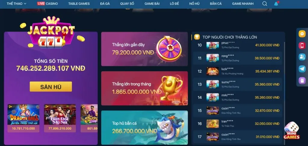 Giao diện nền tảng Win VN